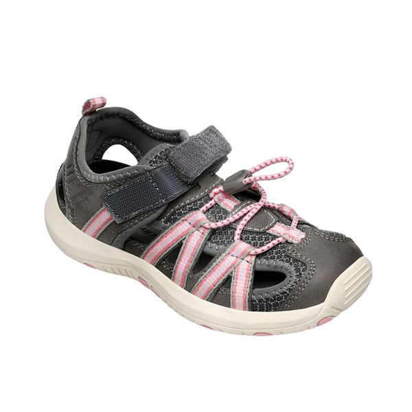 Boys Girls Outdoor Athletic Sandals - GREY PINK - 2
